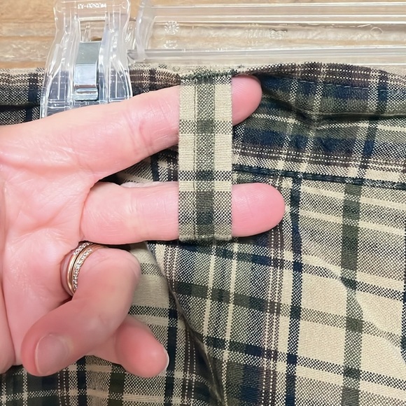 St John’s Bay size 44 Plaid Shorts in Brown and Black 100% Cotton with Pockets - Picture 6 of 10